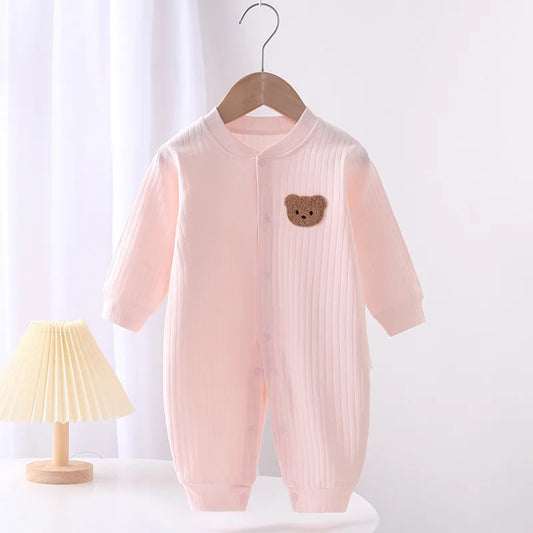 PureBabe Organic Cotton Baby Rompers | 100% Hypoallergenic, Tagless Design for 0-18 Months (Unisex, All Seasons)