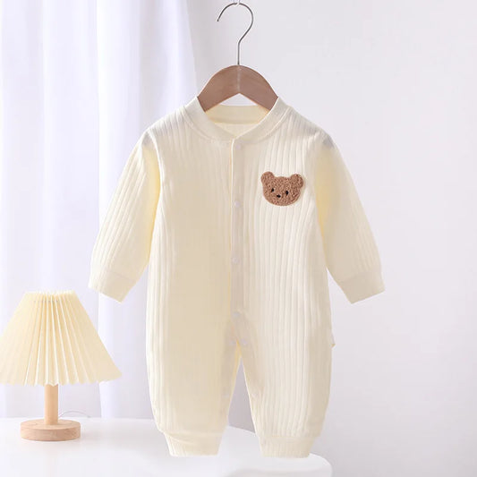 PureBabe Organic Cotton Baby Rompers | 100% Hypoallergenic, Tagless Design for 0-18 Months (Unisex, All Seasons)